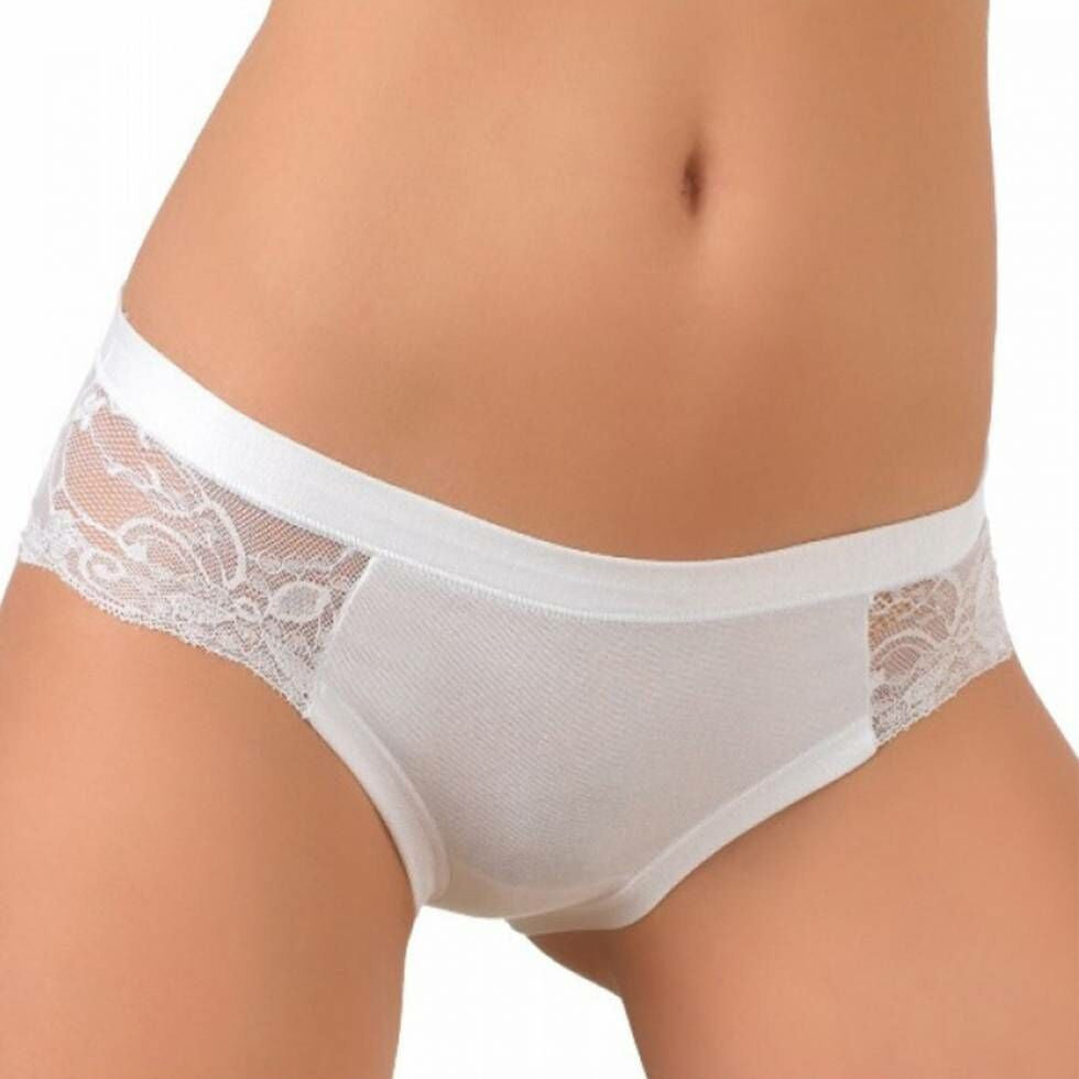 Culotte Hipster Dentelle Dos — Blanc L | MenoComfort