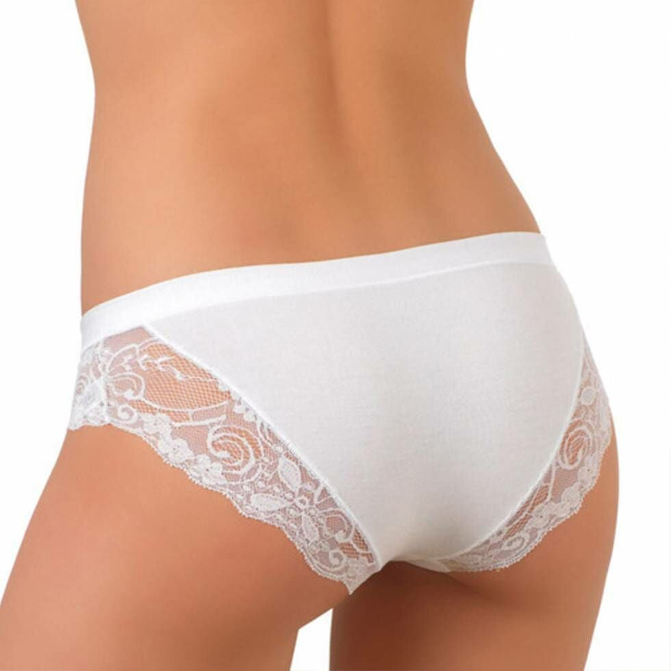 Culotte Hipster Dentelle Dos — Blanc S | MenoComfort
